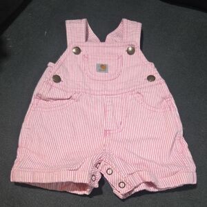Carhartt Pink Striped Kids Overalls